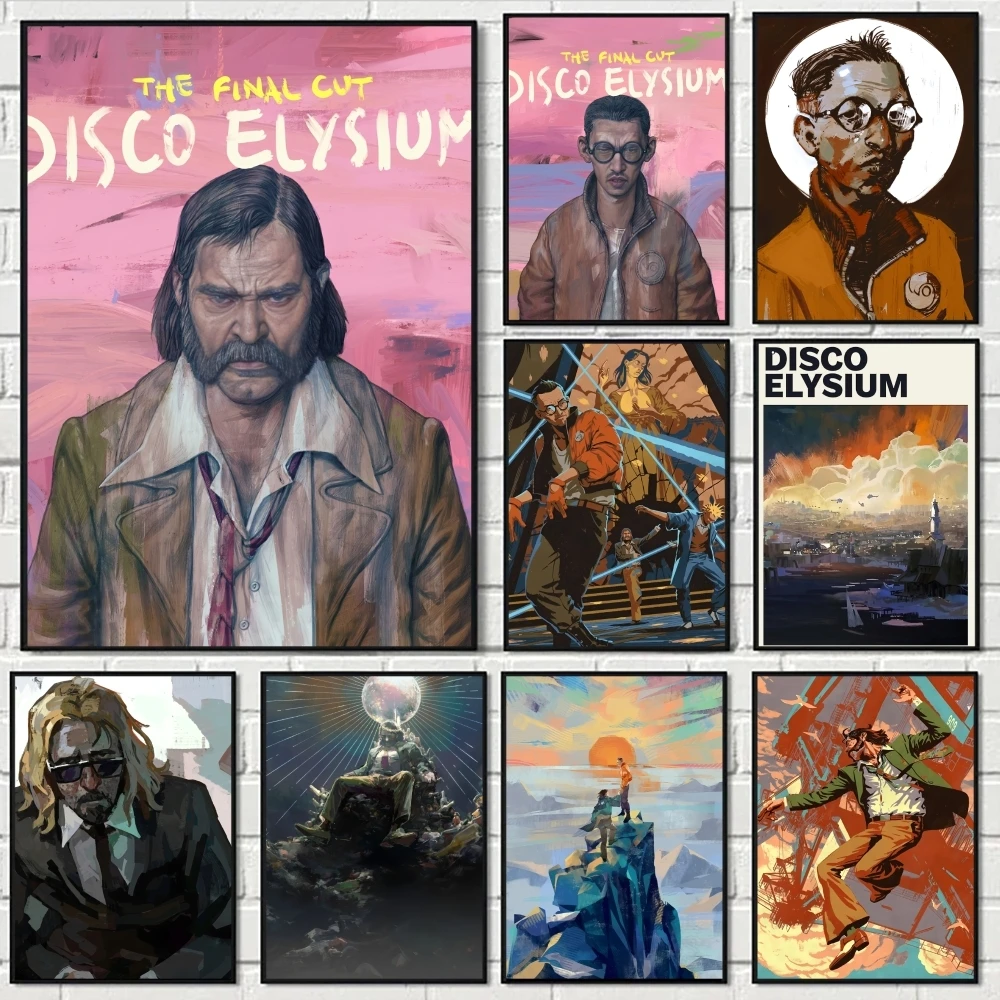 Disco Elysium Hot Video Game Painting Calligraphy Pictures Room Home Bedroom Interior Wall Decoration Canvas Poster Art Mural