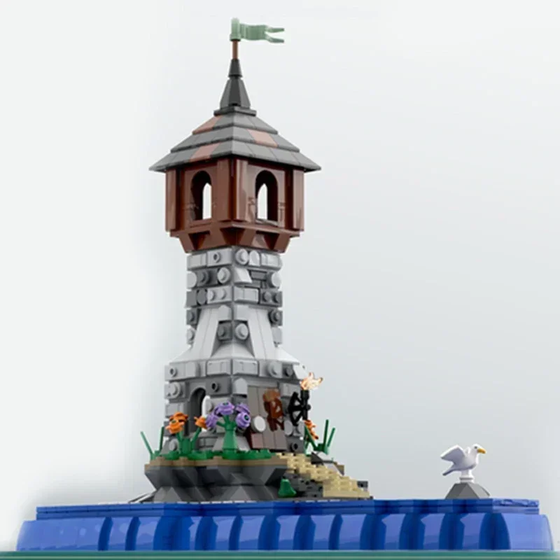 Moc Building Blocks Modular Castle Model Mini Lighthouse Technical Bricks DIY Assembly Construction Toys For Child Holiday Gifts