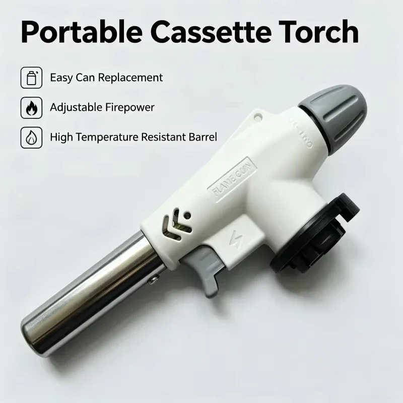 Automatic Welding Ignition Butane Gas Torch, Gas Burner for Welding, Gas Flame Gun for Barbecue, Camping and Cooking