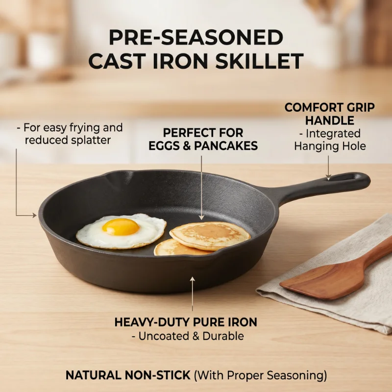Pan Iron Cast Frying Egg Steak Cooker Pot Mini Enamel Saucepan Steak Steak Cookers Maker Cookware Omelet Sandwich Waffle Grill
