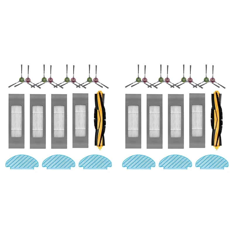 Ecovacs DEEBOT N8 Pro N8 Pro + 진공 청소기 로봇용 2X 청소 천 브러시 필터 액세서리 교체 부품 세트