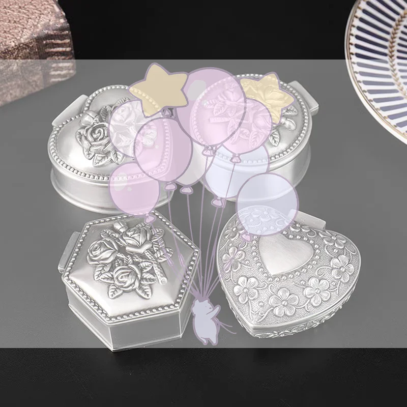 

Маленький размер, металлическая шкатулка для драгоценностей в стиле ретро, винтажный цветок, резной домашний декор, чехол для безделушек, кольцо, браслет, кулон, органайзер для хранения бусин