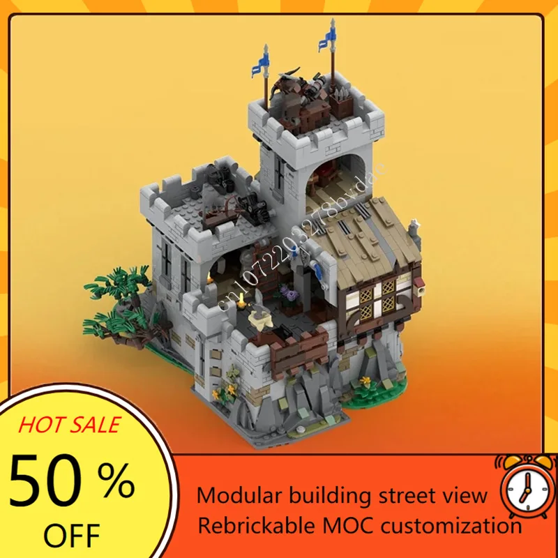 2775PCS MOC Medieval Castle Custom Puzzle Model Black Falcons - Falcon Keep Technical  DIY Set Toy For Technology Holiday Gift