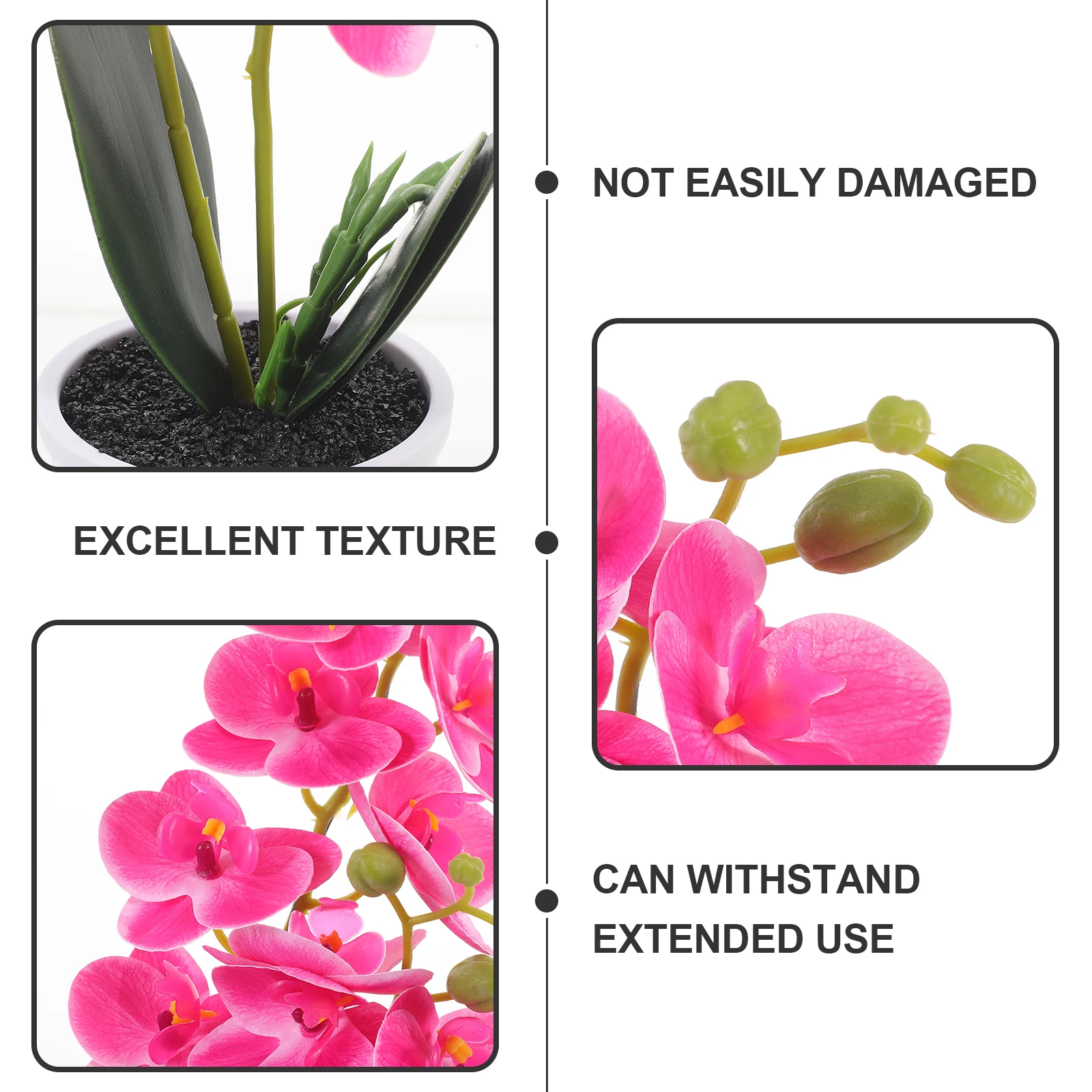 

Plant Simulation Phalaenopsis Faux Fake Decorative Plants Pot Artificial Indoor Ornament