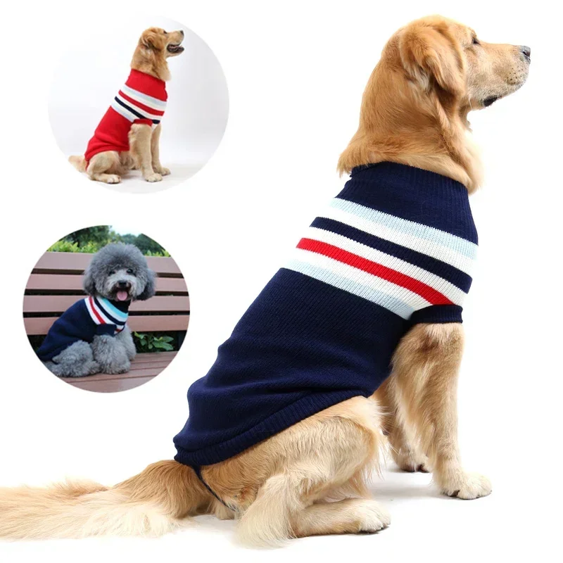 Big Dog Sweater Winter Warm Christmas Clothes for Small Medium Large Dogs Warm Pullover Sweatshirt for Big Dog Pet Clothes