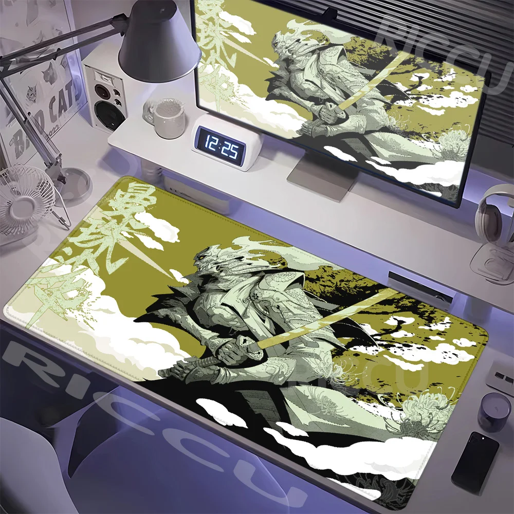 PC 주변기기 일본 사무라이 게임 마우스 패드 XXL 레드 스파이더 릴리 애니메이션 게이머 캐비닛 키보드 데스크탑 매트 카펫 고무 마우스 패드