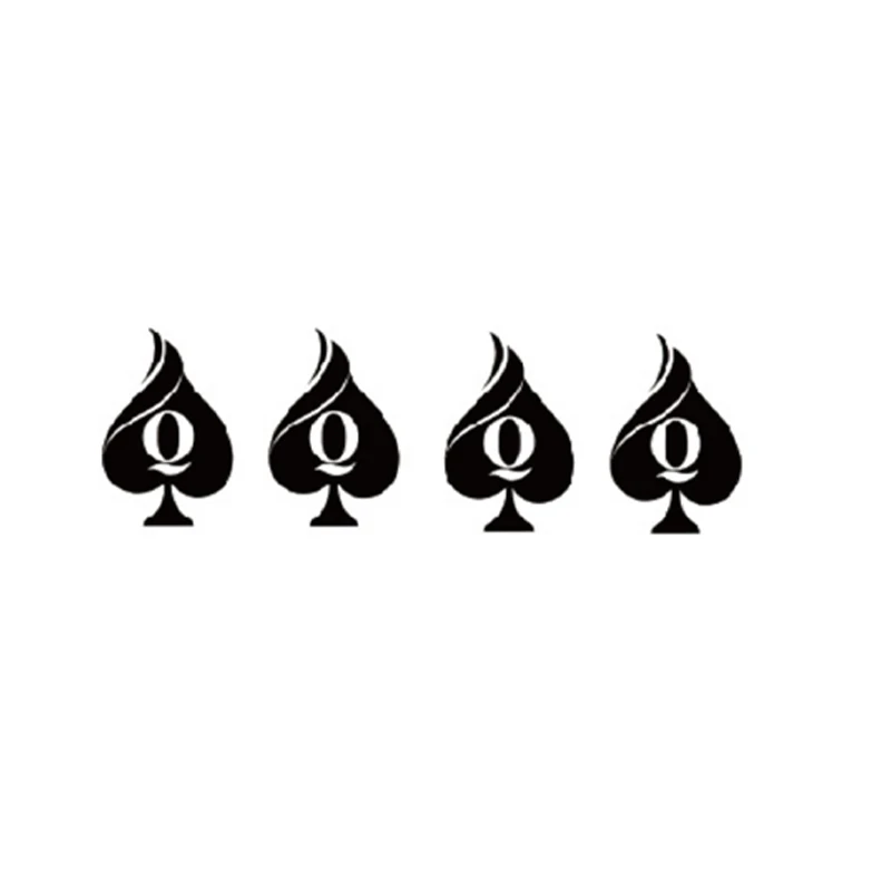 Poker Spades Q Waterproof Temporary Patch Spades BBC Spades Lock Sexy Thighs and Chest Anti Sweat Tattoo Patch