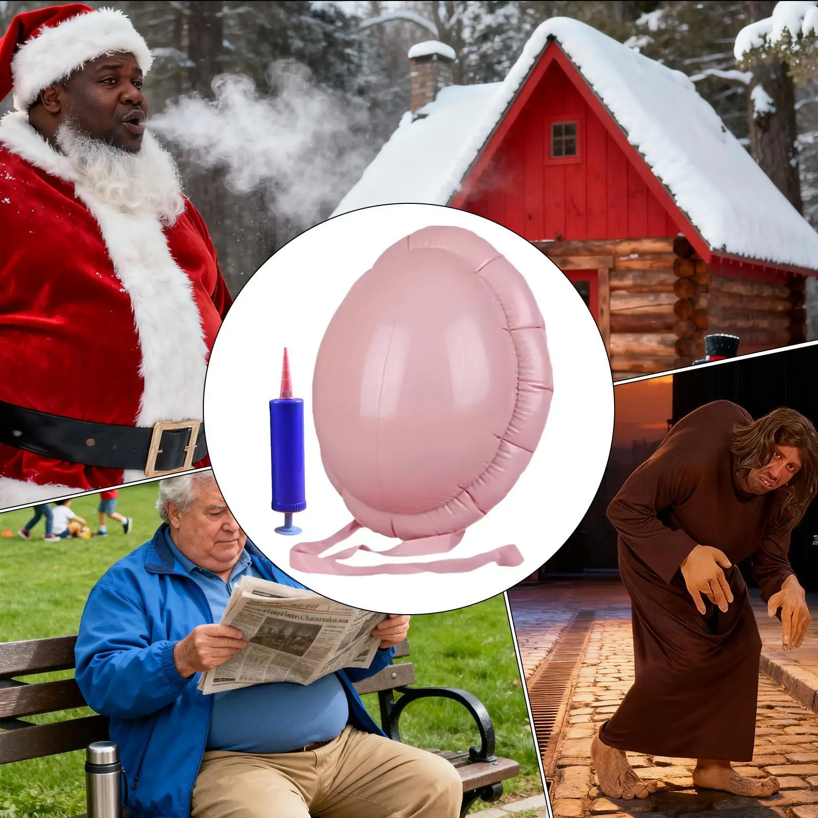 

Надувной фальшивый живот, имитация беременной женщины, живот Санта-Клауса, для праздничных вечеринок, косплея, сценических выступлений, ролевых игр, реквизит.