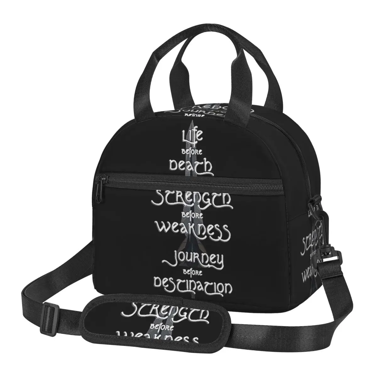 Life Before Death, Strength Before Weakness Journey Before Lunch Bags Bento Box Lunch Tote Picnic Bags Cooler Bag for Woman work