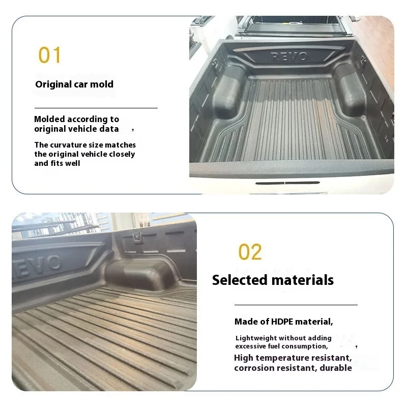

Hynix Interior Kits Back Box Treasure Fits for Hiux Revo Thai Southeast Asian Version Pickup Accessories Truck Beds Protection