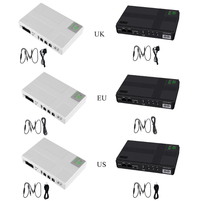 1SET Mini UPS Battery Backup Uninterruptible Power Supply for WiFi Router Webcam Attendance Machine 5V 9V 12V POE LAN