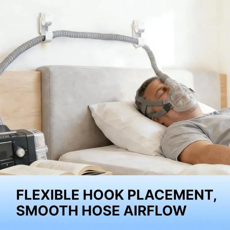 CPAP Hose Holder Hose Bracket With Adjustable Arm And Headgear Hook For Comfortable Sleep Machines Equipment Support H8WD
