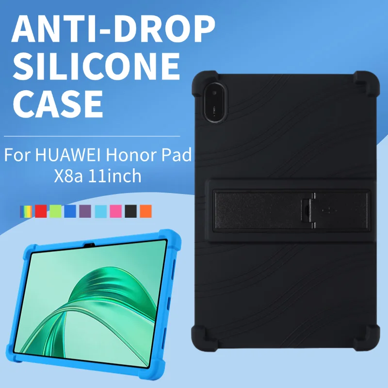 

Чехол-подставка для HUAWEI Honor Pad X8a 11 дюймов — противоударный мягкий силиконовый защитный чехол X8 a 2024, модель 11 дюймов, корпус для планшета