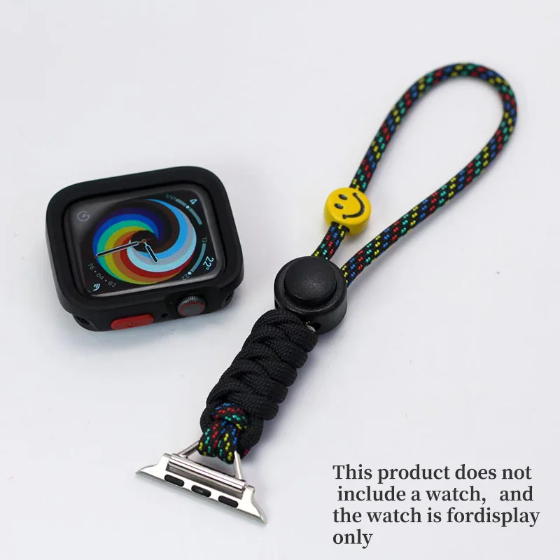 For Apple Watch lanyard 41mm 42mm 45mm 46mm 49mm hand hold short lanyard s10 s9 s8 s7 s6 Color pocket watch braided lanyard s5