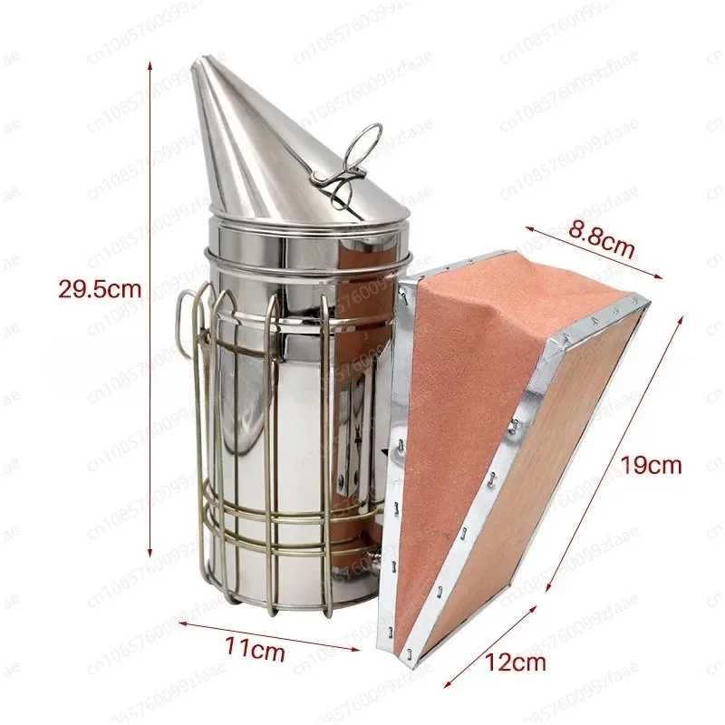 

Stainless steel manual smoker, export standard beehive, cowhide bellows design