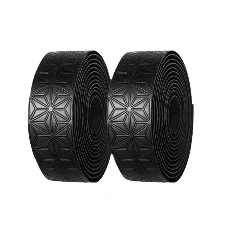 1 Pair Anti-Slip Road Bike Handlebar Tape PU Shock Handle Bar Tape w/ Bar End Plugs Random surprise color
