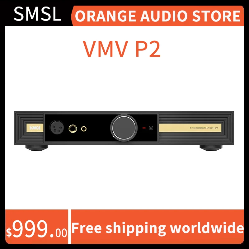 

SMSL VMV P2 Headphone Amplifier Hi-End Pre-amp 32ohmns 6W Balanced & Unbalanced Input For 4.4MM & 6.35MM Heaphone