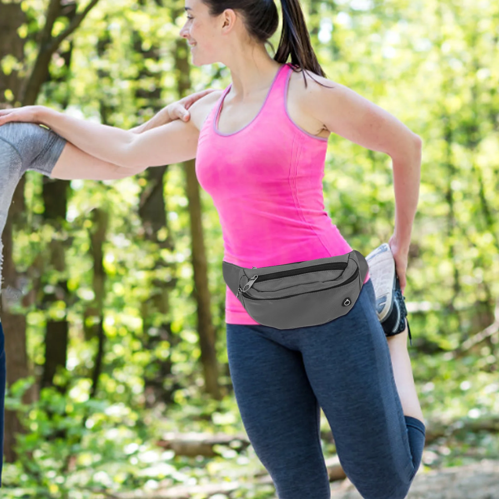 

Stylish Waist Pack for Women and Men High Durability Nylon Fanny Bag Multiple Pockets Mobile Phone Holder for Outdoor Sports