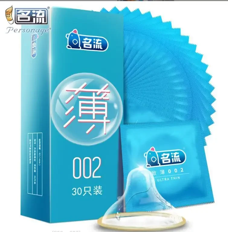 PERSONAGE 002 Ultra Thin 52mm Natural Latex Condoms Lubricated Smooth Long-lasting for Men Adult Intimate Sex Product