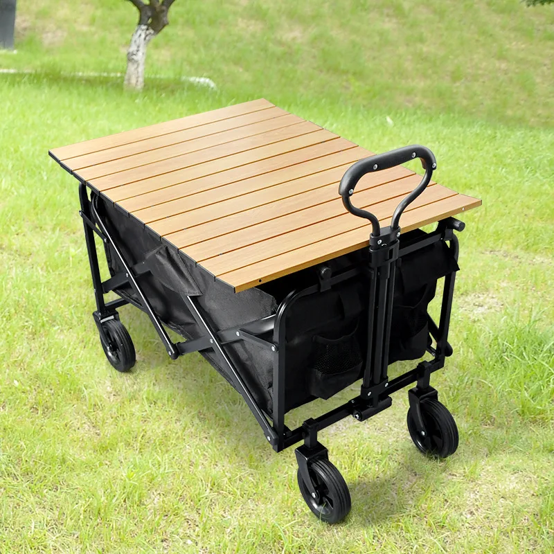 

Camping cart cart portable foldable trolley iron frame Oxford camp car outdoor camping