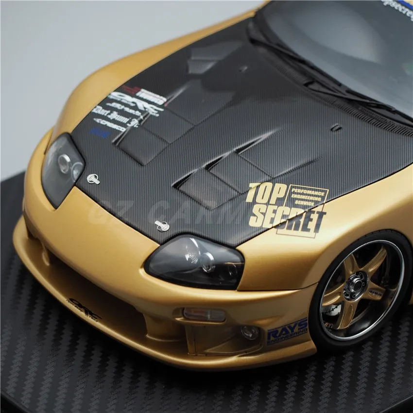 โมเดลรถจำลอง IG 1:18 TOP SECRET GT300 Supra A80 สีทอง IG3743 JDM รุ่นลิมิเต็ดอิดิชั่น ทำจากเรซิ่นและโลหะ ของเล่นสะสม