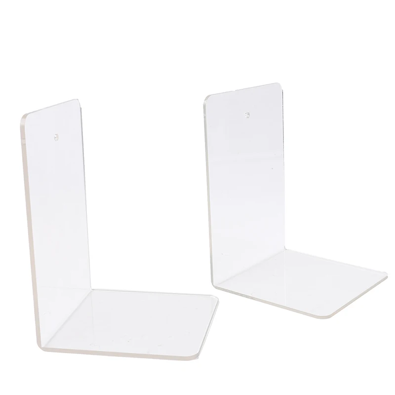 L-shaped Transparent Acrylic Bookstand Picture Book Set Album Display Shelf Book Shelf