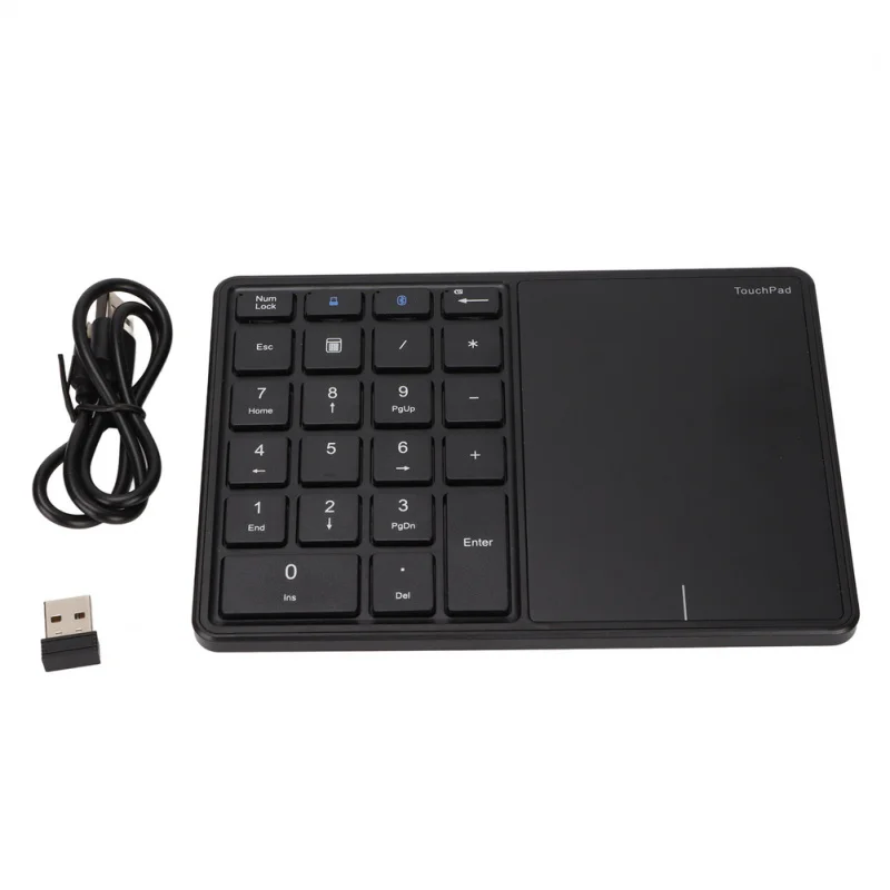 Z 2 In 1 BT Wireless Number Pad Numeric Keypad With Touch Pad Black For Computer