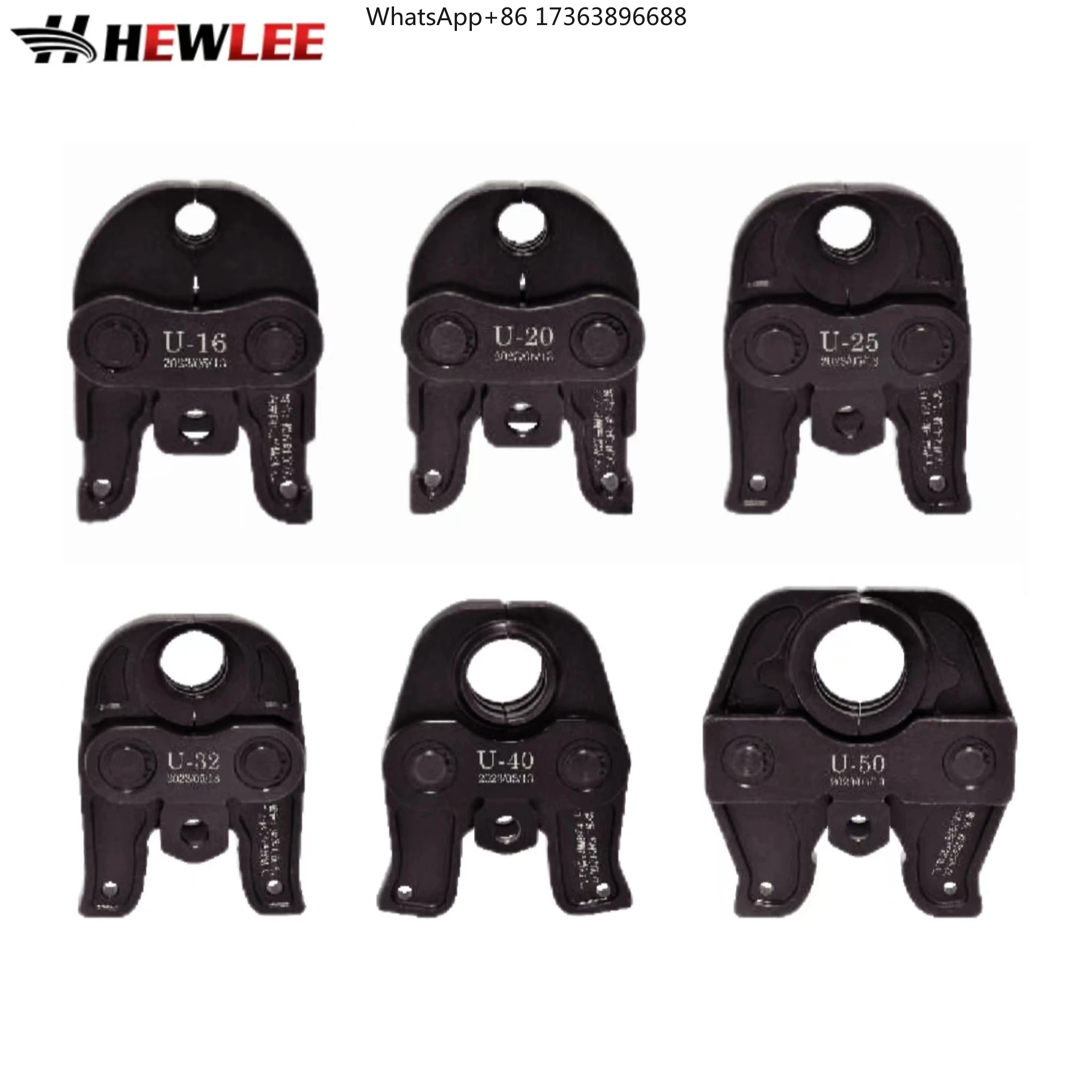HEWLEE HZT-50 U16,50 Cordless Rechargeable Copper Tube Crimping Tool Plumbing Pipe Fitting Crimping Pliers Kit