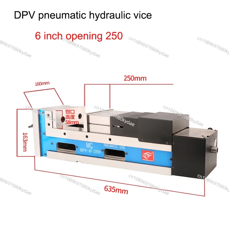 6 Inch Pneumatic Vise CNC Computer Pneumatic Clamp Right Angle Vise 90° Milling Machine Precision Vise Hydraulic Vice