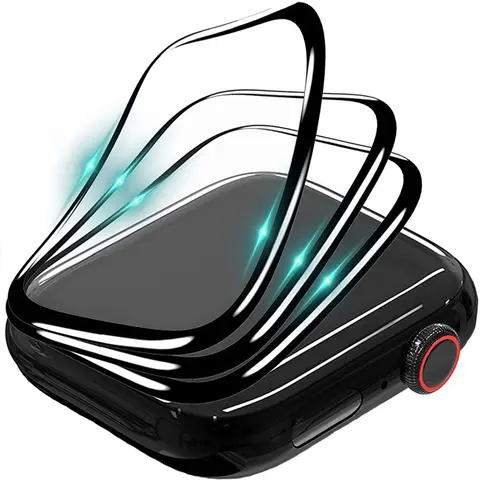 Película protectora para Apple Watch 44mm 45mm 40mm 41mm 49mm 42 38mm protectores de pantalla curvos iwatch series 8 7 SE 9 Ultra 10 42/46MM