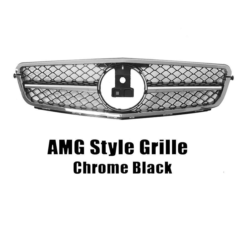 XVIP AMG Stijl Voorbumper Grille Voor Mercedes Benz C-Klasse W204 2008-2014 C180 C200 C350 S204 Glanzend Zwart GTR Stijl Grille