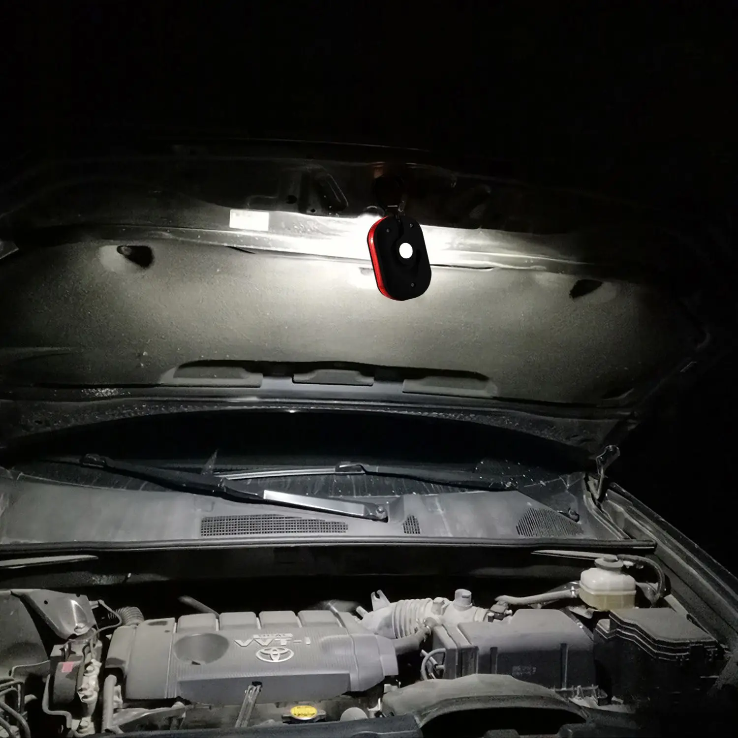 Compact Work Light 27LEDs Hang Lights Portable Magnetic Flashlight with Hook for Camping Hiking Emergency