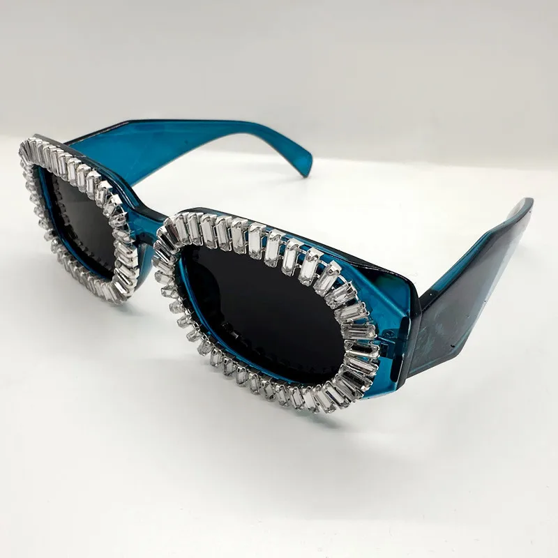 Neue 2026 Bunte Quadratische Diamant Sonnenbrille Frauen Mode Ozean Objektiv Strass Shades UV400 Sonnenbrille Weibliche Brillen Gafas – Detail 7