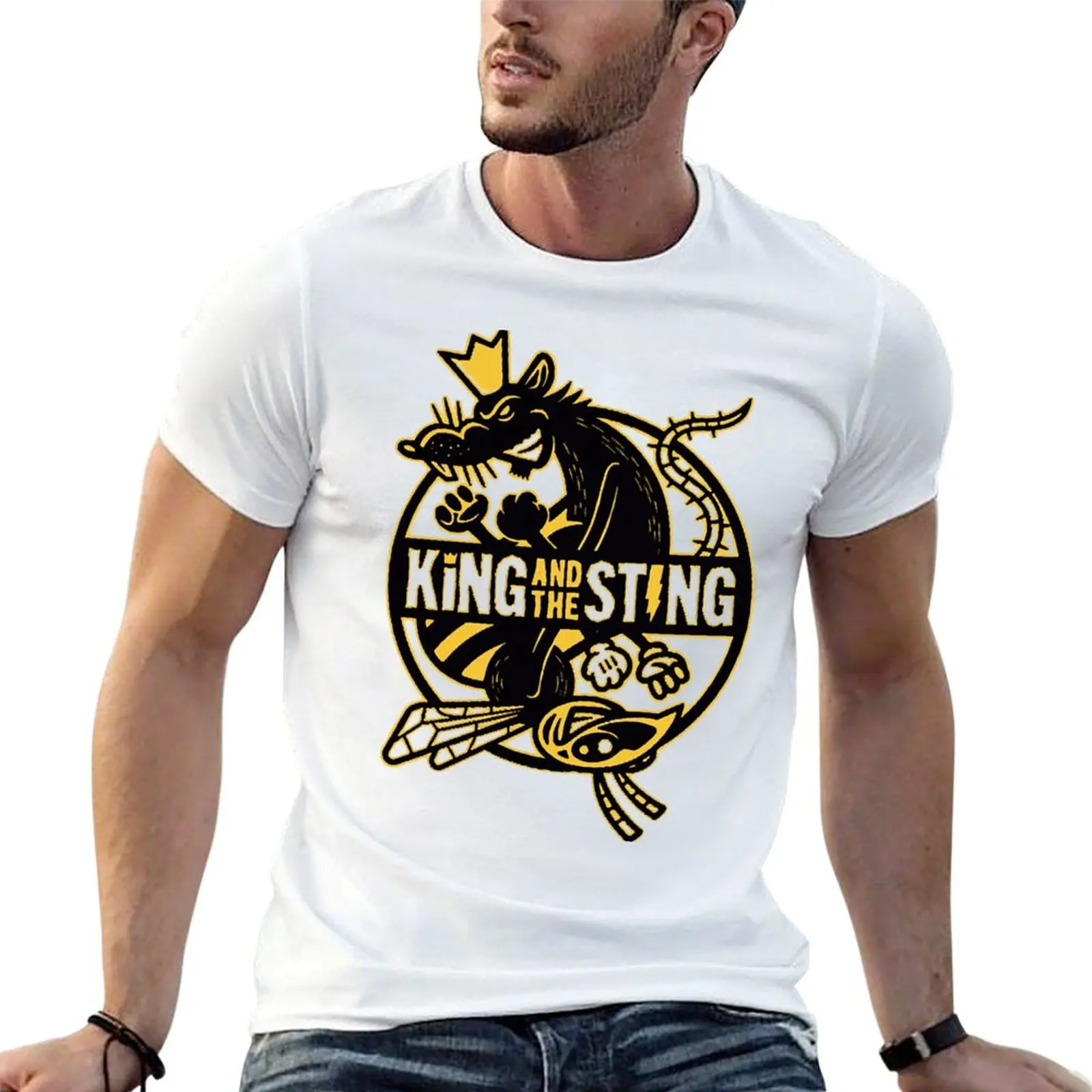 

King N De Sting T-Shirt t shirt man plain printed t shirts for man T-Shirt