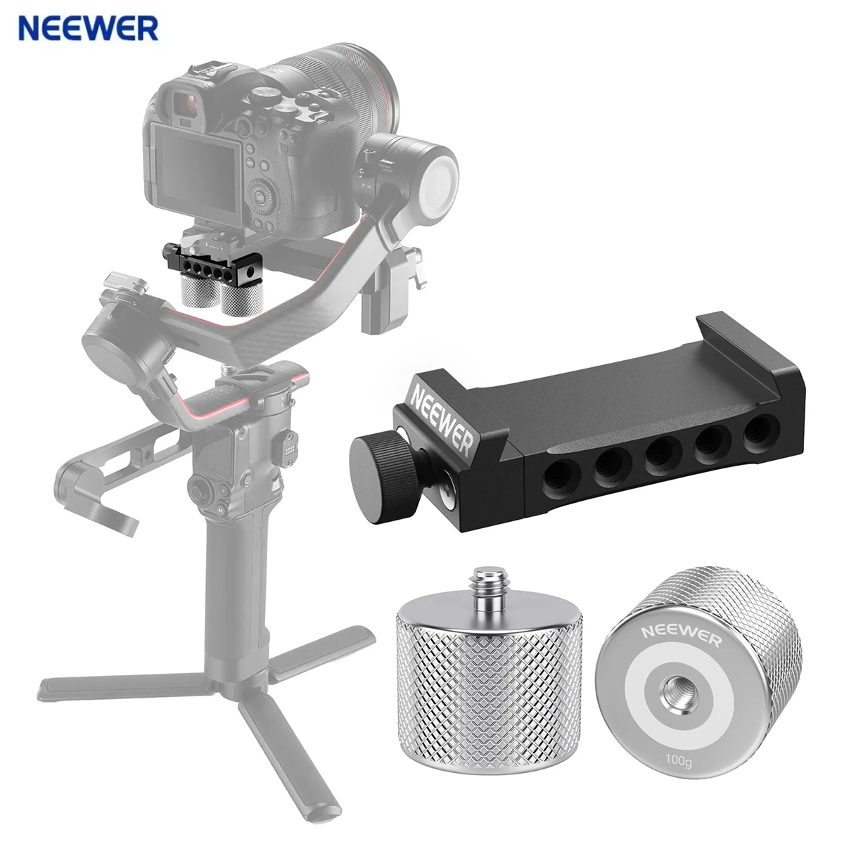 NEEWER Gimbal Counterweights and Clamp Kit For ZHIYUN Crane 2S 3S Weebill S/DJI Ronin RS4 Pro RS4 RS3 Pro RS3 RS2 RSC2
