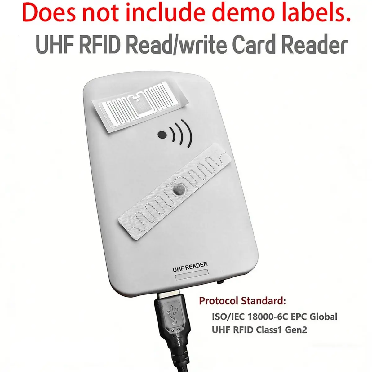 915MHz UHF RFID Reader Writer Desktop USB HID Plug & Play Clothing Anti-Theft Tag Decoder Card Encoder for Retail Store