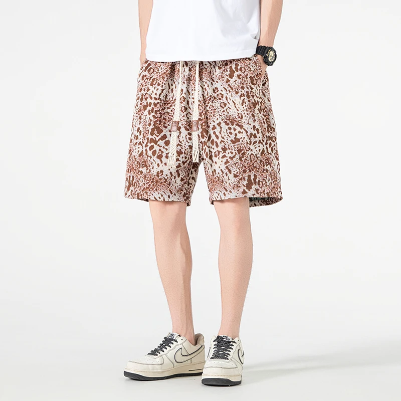 Leopard Print Ethnic Style Beach Pants Loose Casual Wear