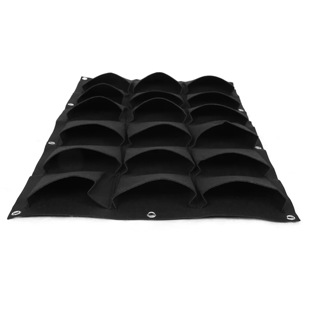 18/15 Pockets Plant Grow Bag Degradable Breathable Plant Bag Lightweight Easy Installation Plant Grow Container Indoor Gardening