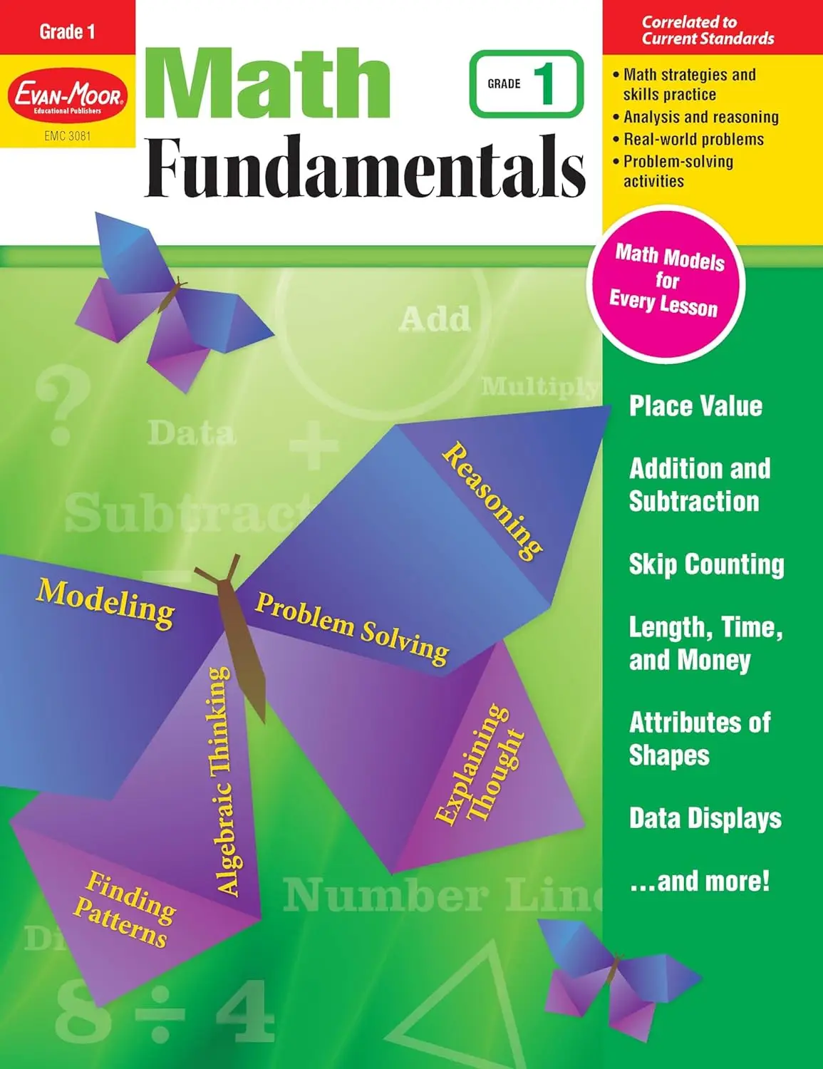 Evan-Moor Math Fundamentals, Grade 1 Workbook,aged 5 6 7 8, English book 9781629383279