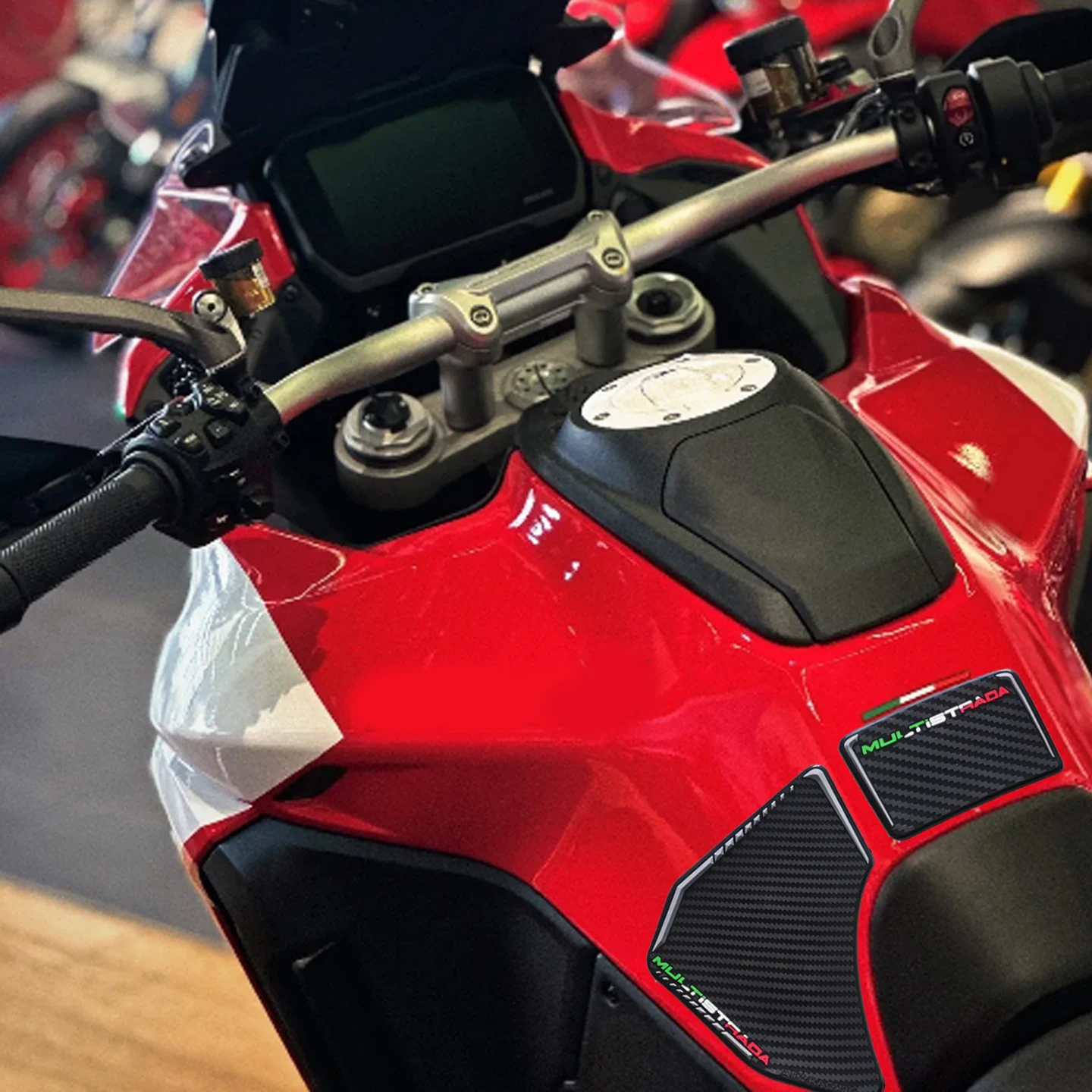 For Ducati Multistrada V4 V4S Pikes Peak MTS V4 S 2023-2025 Motorcycle Stickers Knee Pads Fuel Tank Anti-slip Pad Side Tank Pads