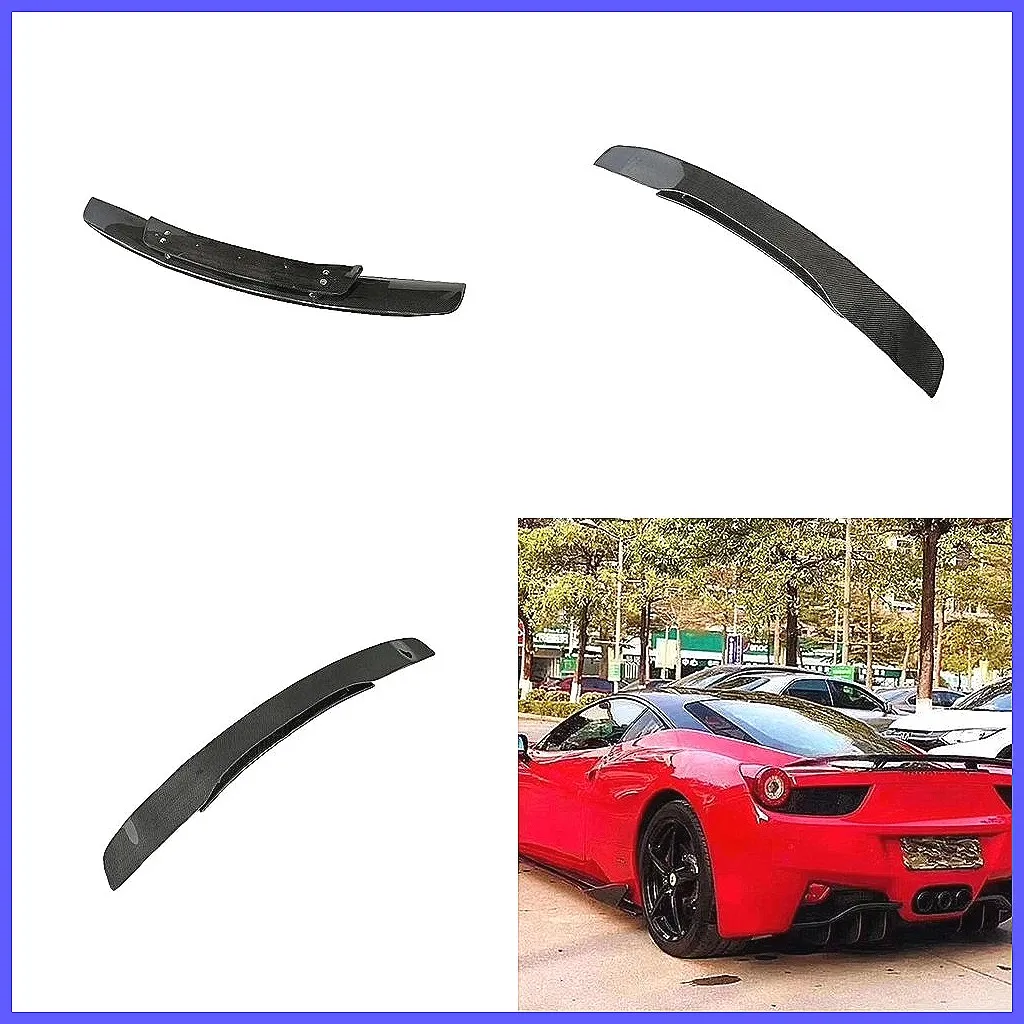 

Carbon Fiber Rear Trunk Spoiler for Ferrari 458 Coupe 2011-2013, Glossy Lip Wing