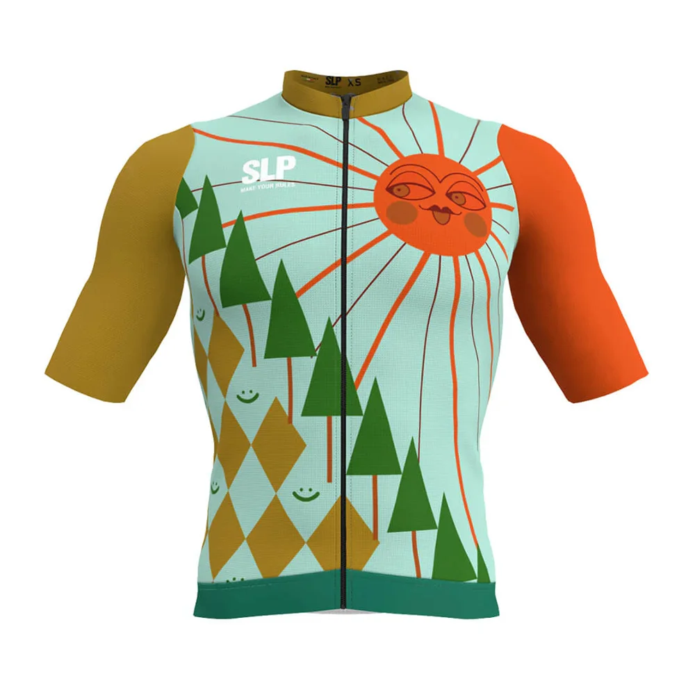 

SLp Men Cycling Jersey New Cycling Racing Tops Short Sleeve Cyclist Clothes Quick-drying Shirt Maillot Summer Bicycle Bike Wear