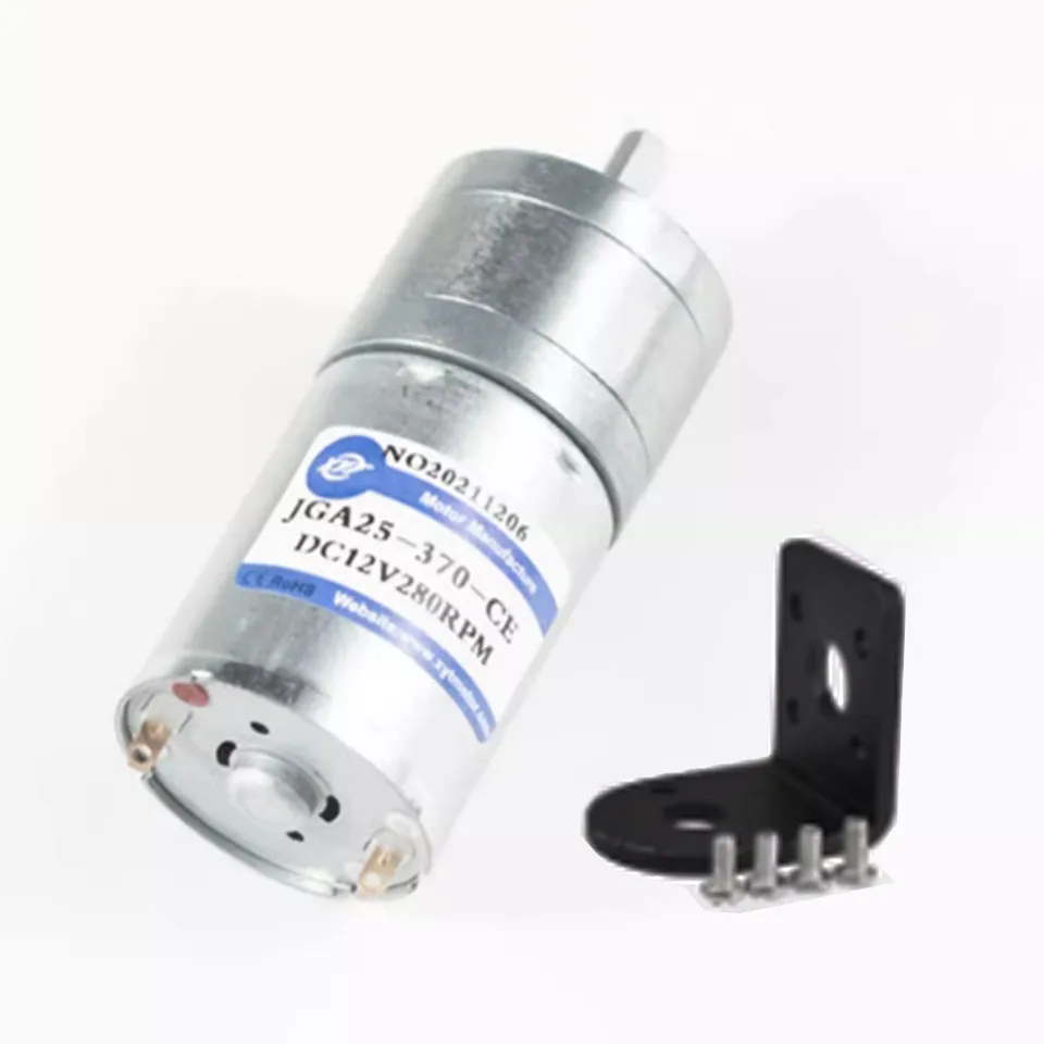 Micro High Torque Dc 12v24v Gear Reduction Motor Speed Regulation High Torque Jga25-370 Small Motor