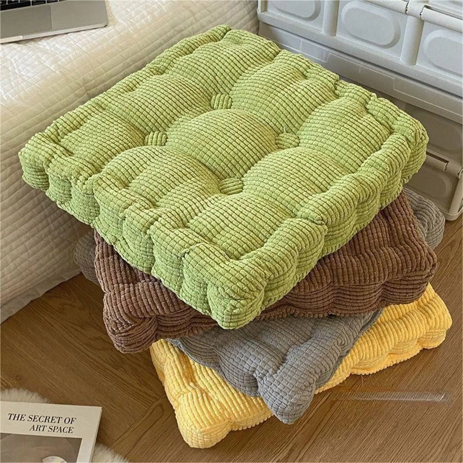 Thicken Square Corncob Tatami Seat Office Chair Cushion Soft Sofa for Home Floor Decor Textile Knee Pillow Office Outdoor Mat