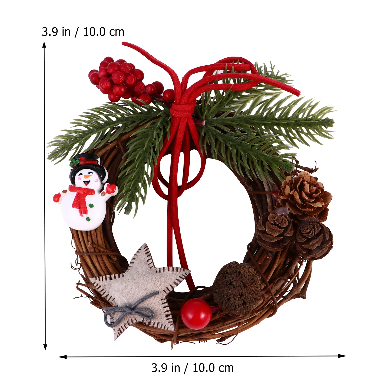 

1Pcs Christmas Mini Wreath Hanging Garland Party Decoration Safe Creative Xmas Decor Mini Christmas Wreath