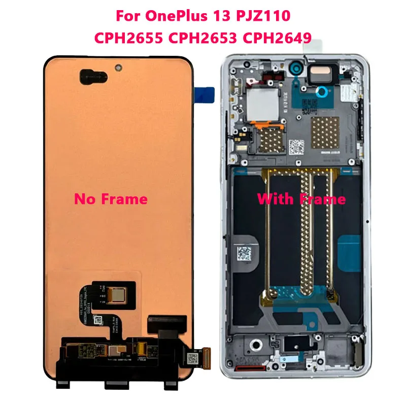 Orig 120Hz AMOLED For OnePlus 13 CPH2653 LCD Display Touch Screen Digitizer PJZ110 Replacement For OnePlus 13R 1+13T CPH2645