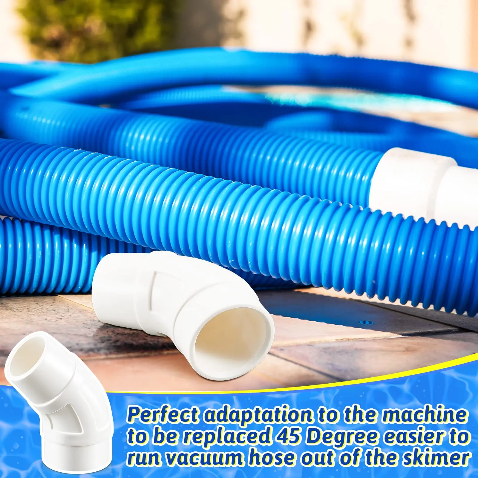 45-Grad-Ellbogenersatz kompatibel mit Zodiac Baracuda Pool Cleaner G3, G2, Ranger, Wahoo, 1500 Adapter