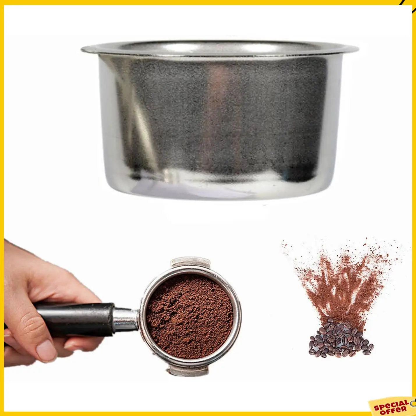 A24p 4 pçs 51mm 4 copos filtro de substituição cesta para café bottomless portátil para delonghi ec680/ec685 espresso