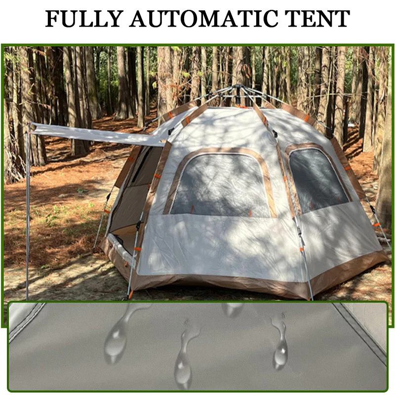 4-5 Person Camping Tent Waterproof Breathable Sunshade Quick Fully Automatic Opening Outdoor Travel Climbing Portable Tent