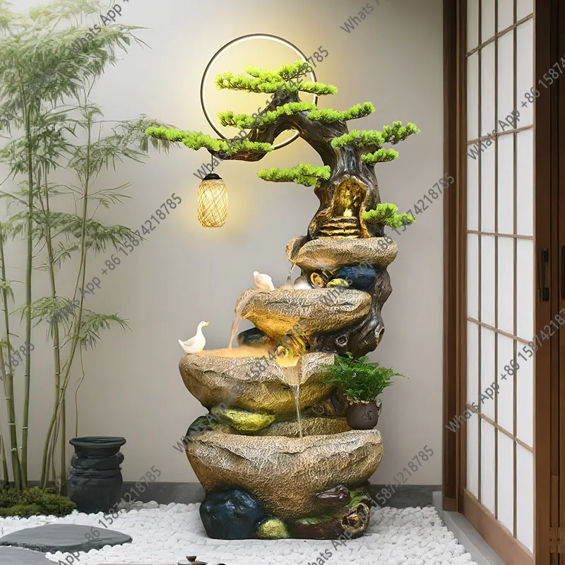 

New Chinese-style flowing water ornaments Circulating water landscaping Decoration ornaments Commercial space water features